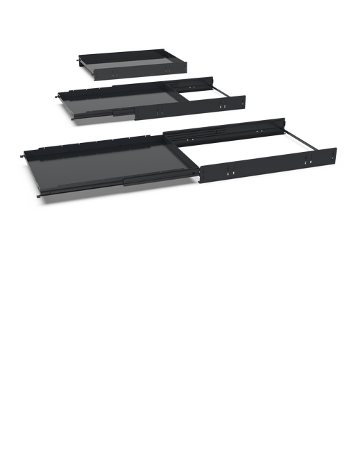 Winegard Cargo Tray at three different extension lengths
